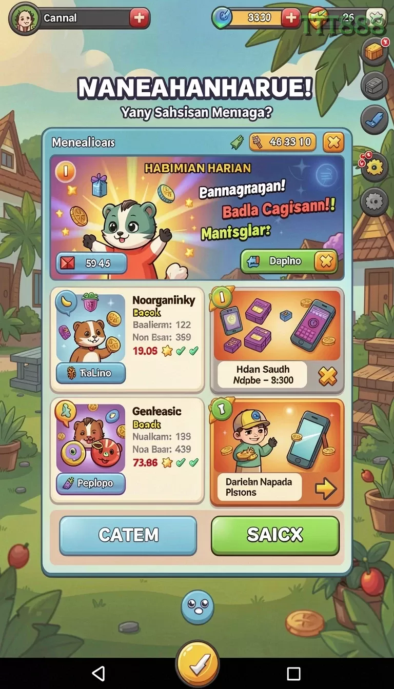 Cuplikan layar VEGAS969 — menu navigasi