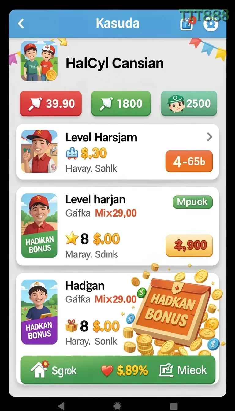 Cuplikan layar RPZZZ — menu navigasi